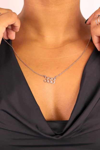 18K PVD Stainless Steel Angel Number Necklace