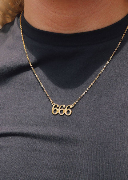 18K PVD Stainless Steel Angel Number Necklace