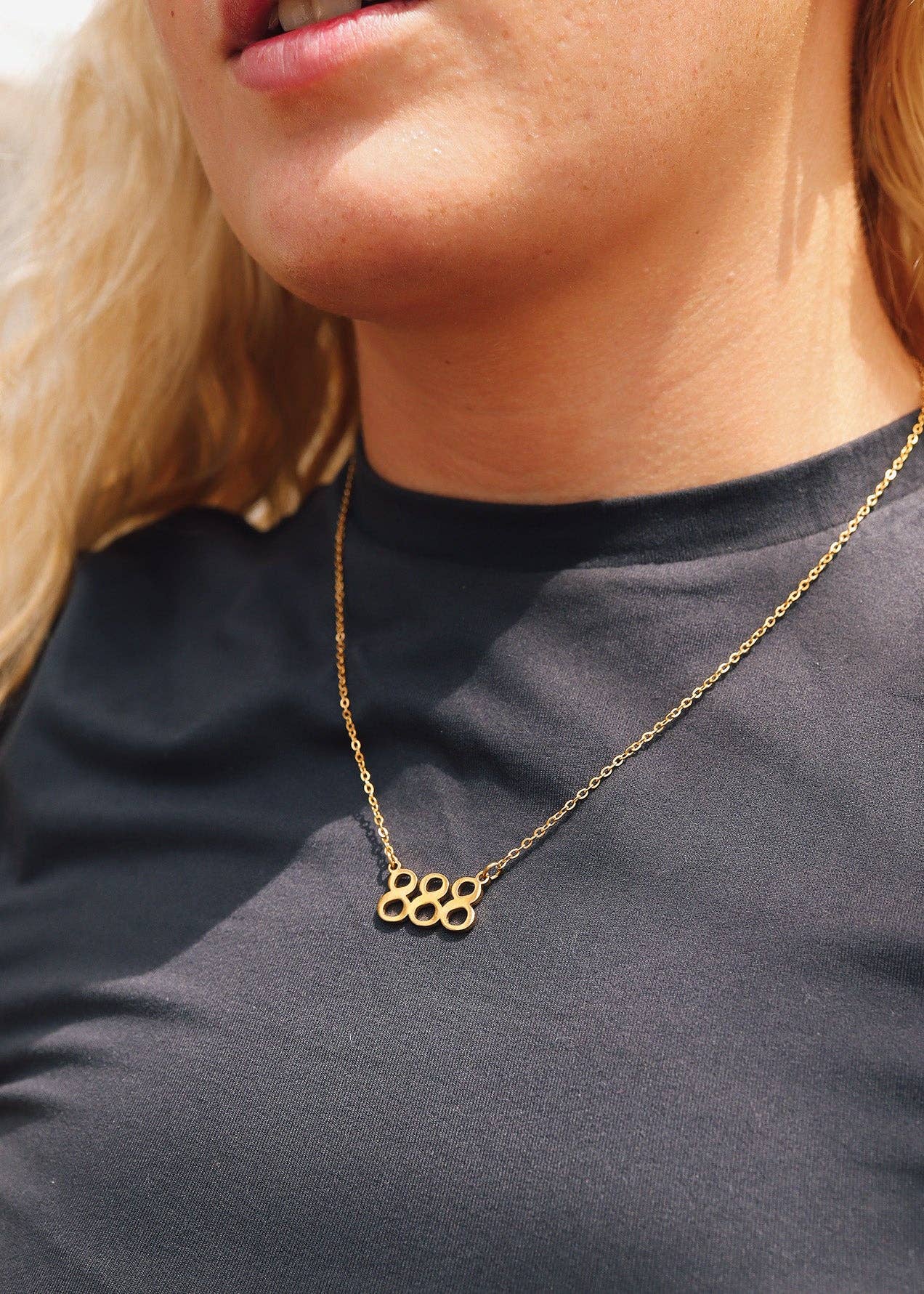 18K PVD Stainless Steel Angel Number Necklace