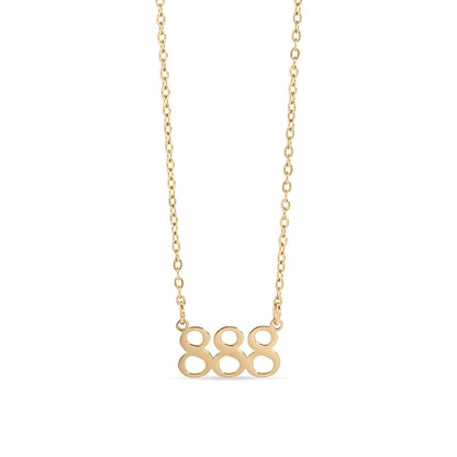 18K PVD Stainless Steel Angel Number Necklace