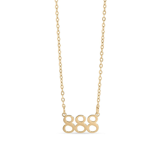 18K PVD Stainless Steel Angel Number Necklace