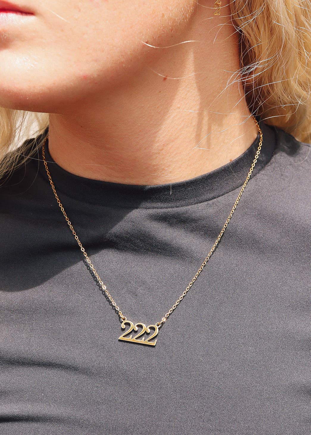 18K PVD Stainless Steel Angel Number Necklace