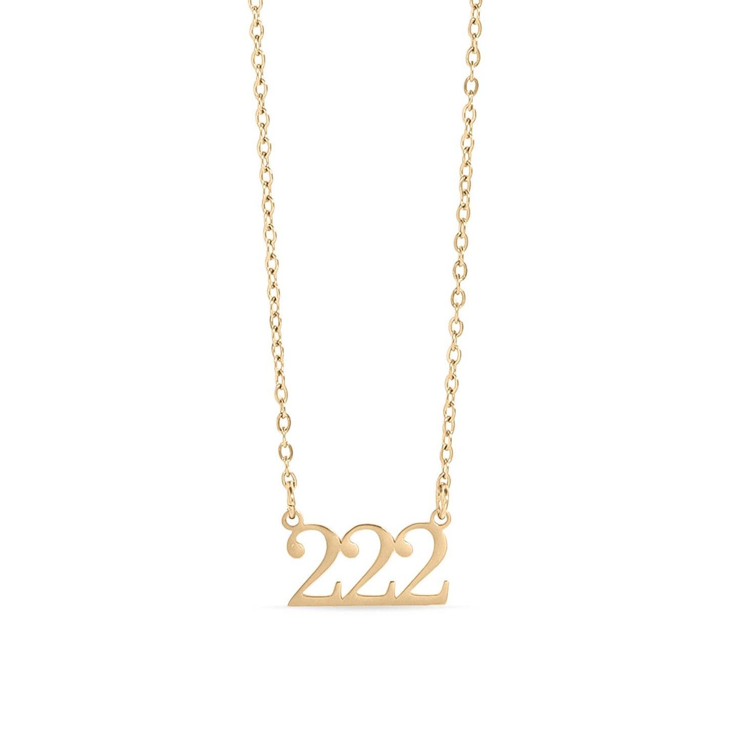 18K PVD Stainless Steel Angel Number Necklace