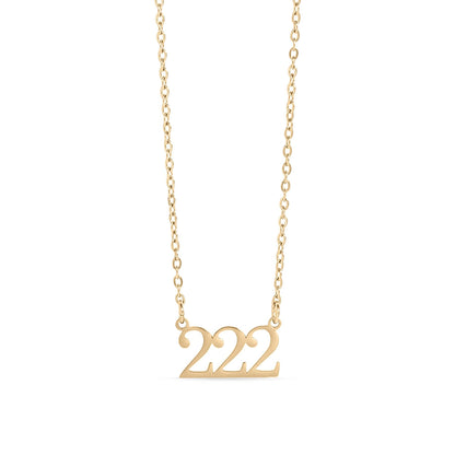 18K PVD Stainless Steel Angel Number Necklace