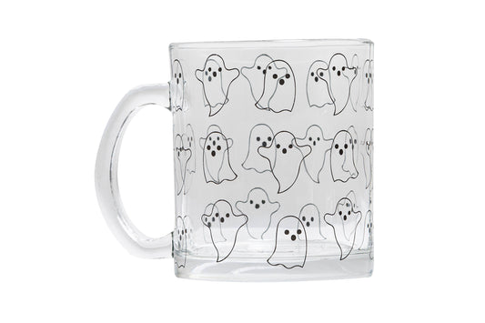 Ghost Halloween Glass Mug, Fall Decor | 12oz