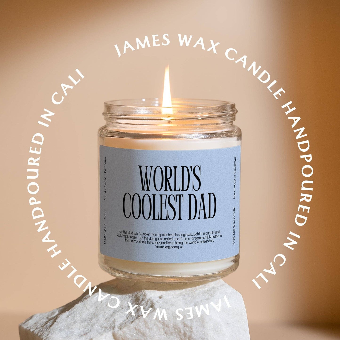 World's Coolest Dad Candle | Rose + Patchouli