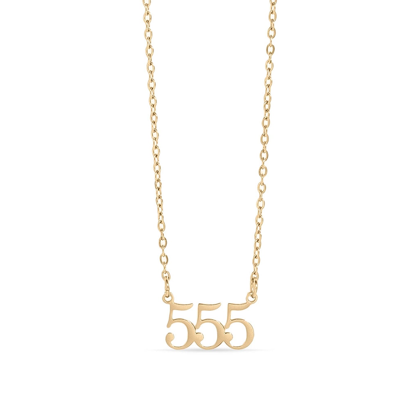 18K PVD Stainless Steel Angel Number Necklace