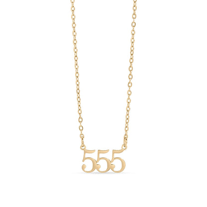 18K PVD Stainless Steel Angel Number Necklace