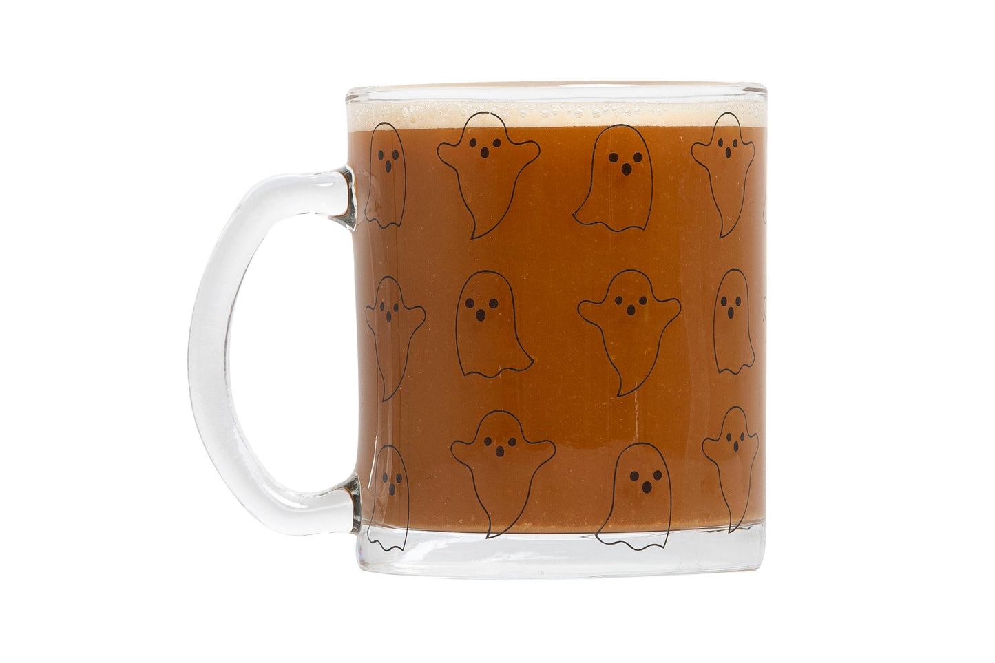 Ghost Halloween Glass Mug, Fall Decor | 12oz