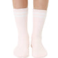 "Dog Lover" Fuzzy Crew Socks w/ Bottom Grip Phrase - Cream