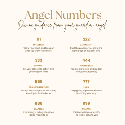 18K PVD Stainless Steel Angel Number Necklace