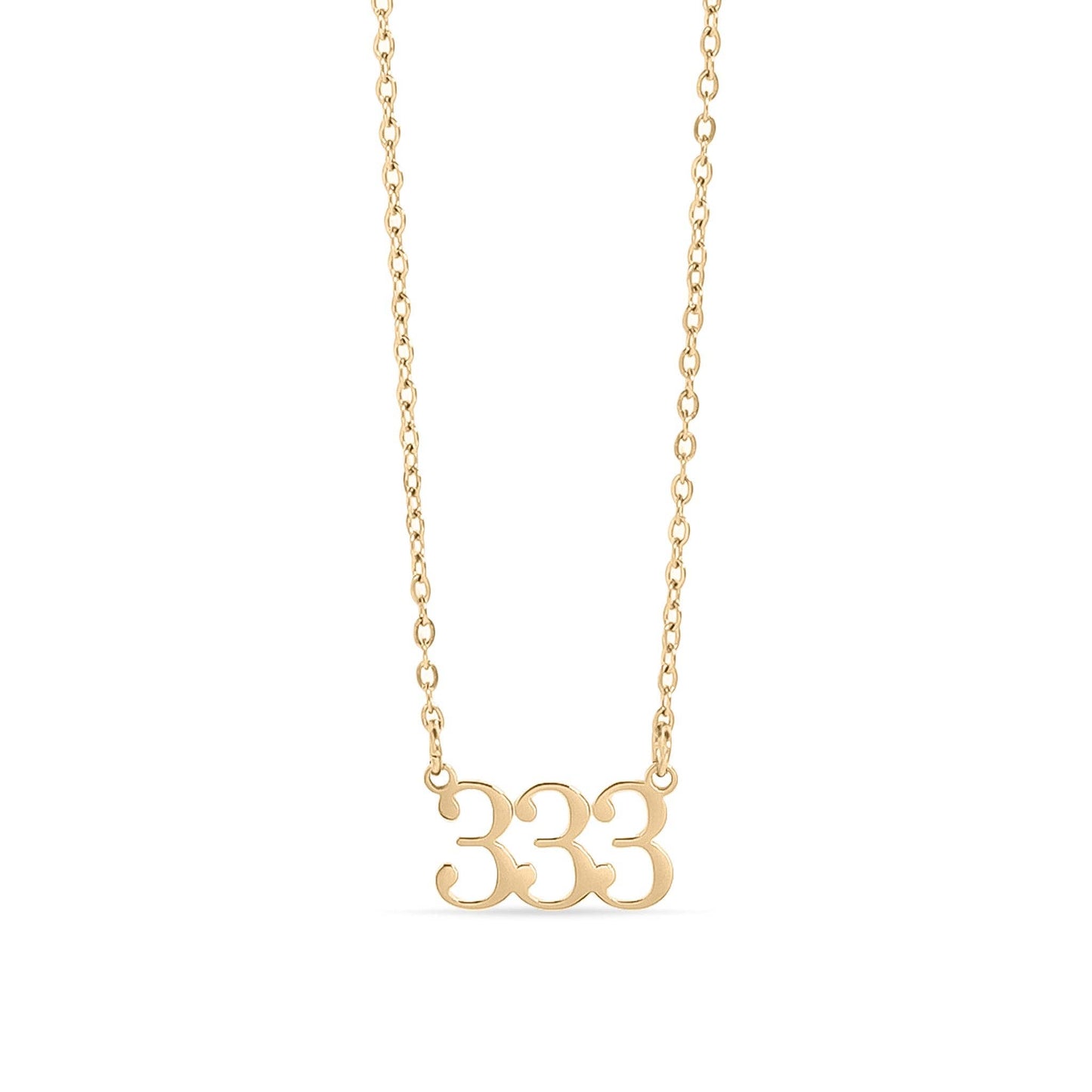 18K PVD Stainless Steel Angel Number Necklace