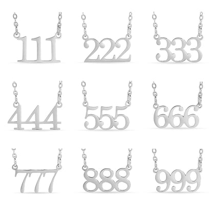 18K PVD Stainless Steel Angel Number Necklace