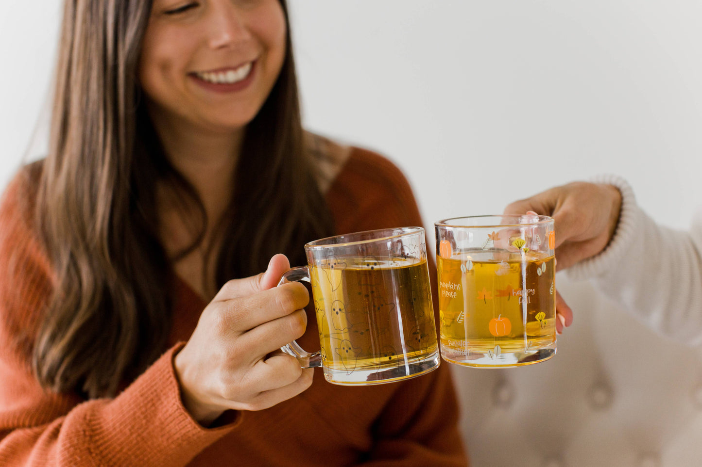 Ghost Halloween Glass Mug, Fall Decor | 12oz