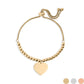 Stainless Steel Adjustable Engravable Heart Beaded Bracelet