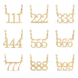 18K PVD Stainless Steel Angel Number Necklace