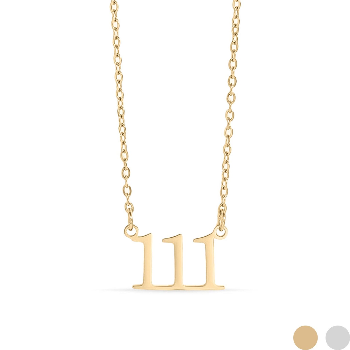 18K PVD Stainless Steel Angel Number Necklace