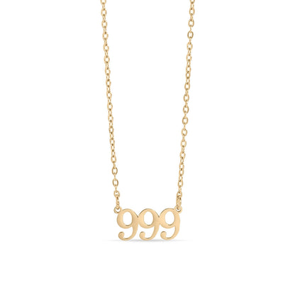 18K PVD Stainless Steel Angel Number Necklace