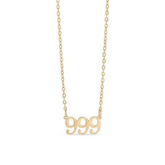 18K PVD Stainless Steel Angel Number Necklace