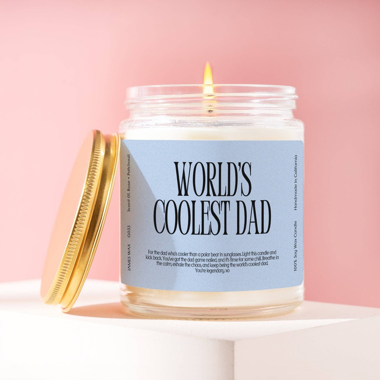 World's Coolest Dad Candle | Rose + Patchouli