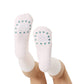 "Dog Lover" Fuzzy Crew Socks w/ Bottom Grip Phrase - Cream