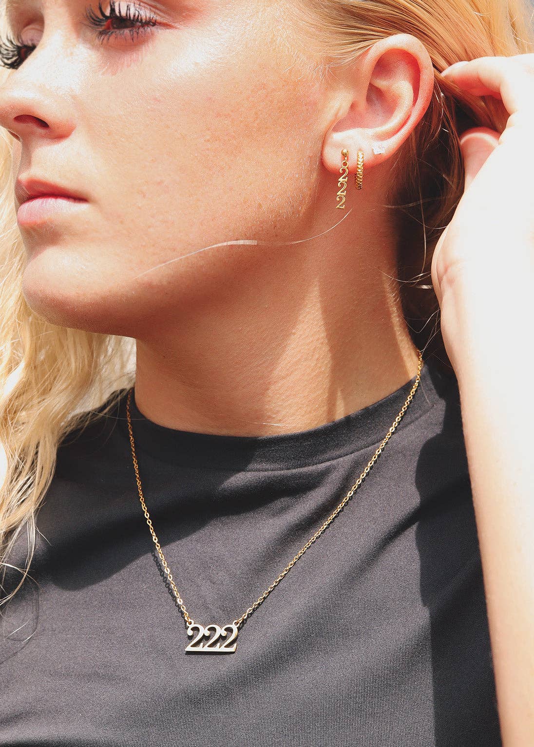18K PVD Stainless Steel Angel Number Necklace
