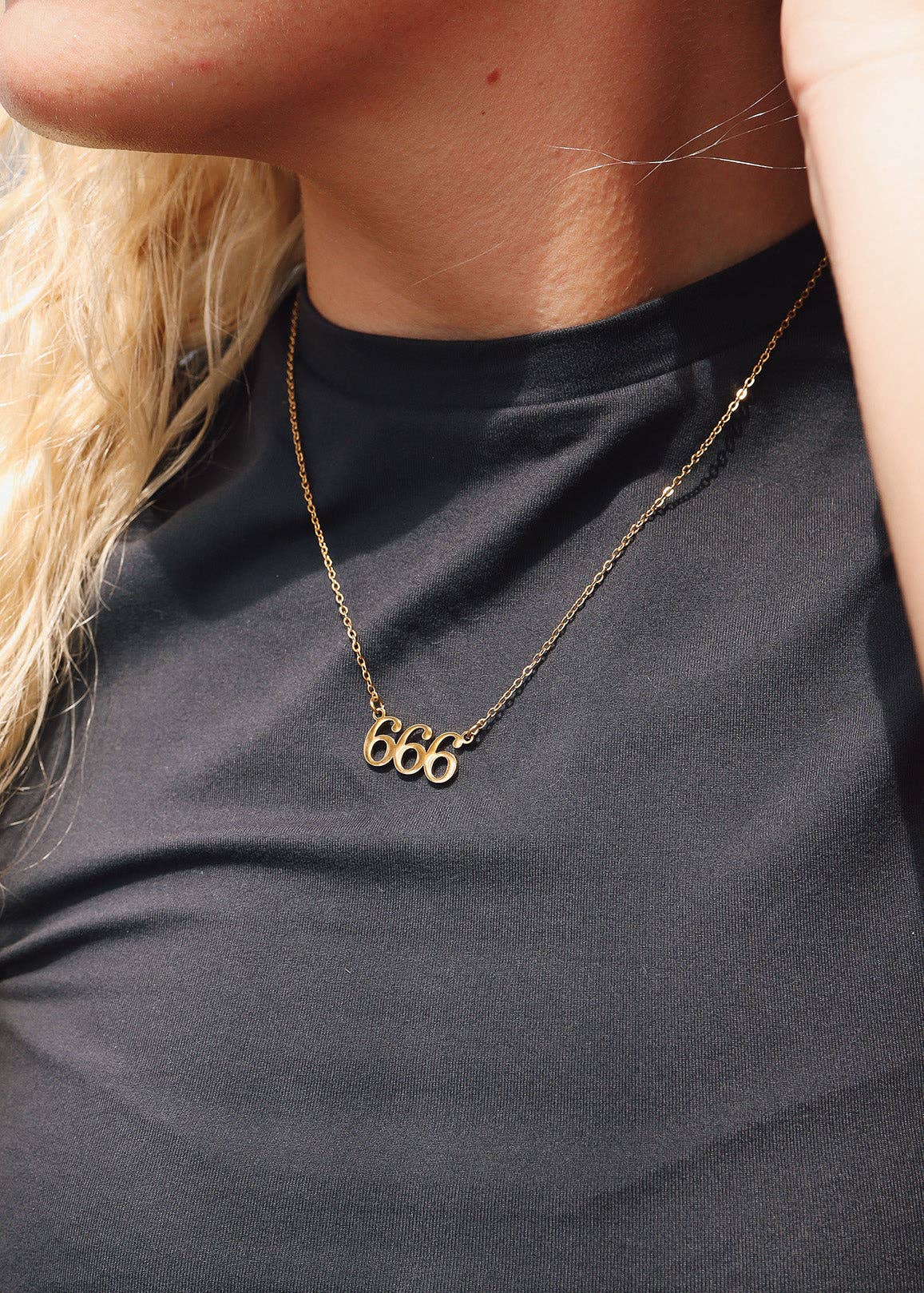 18K PVD Stainless Steel Angel Number Necklace