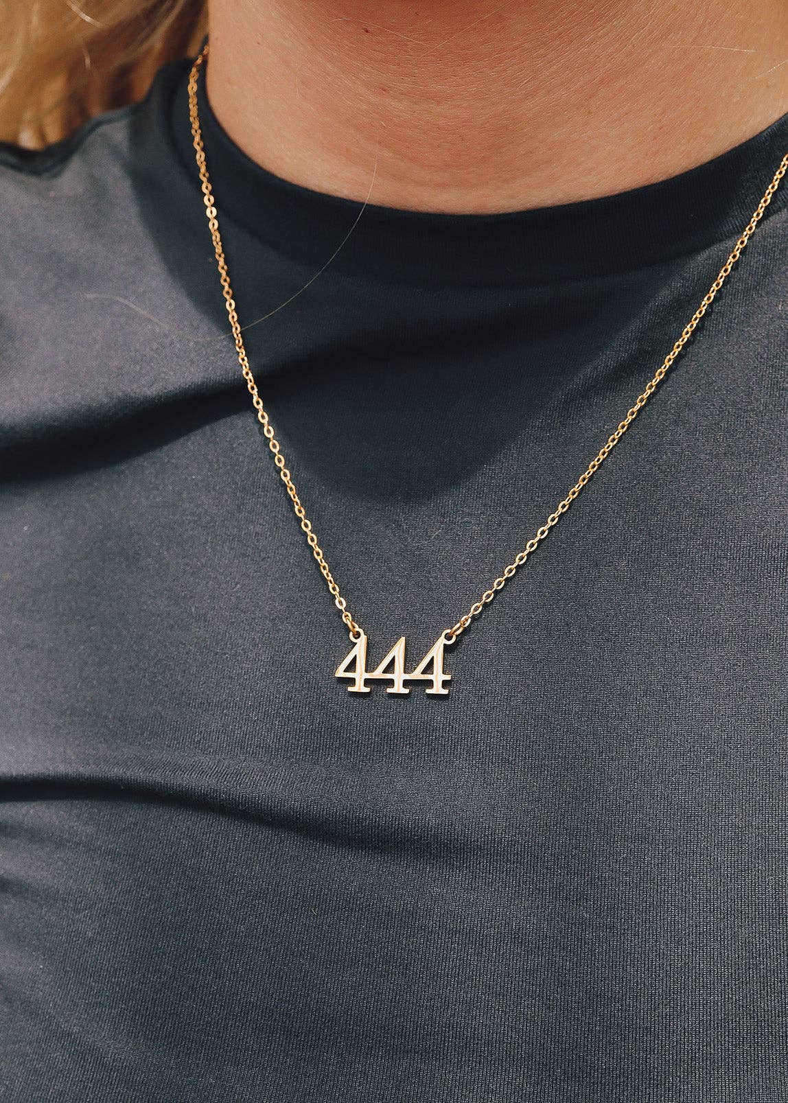 18K PVD Stainless Steel Angel Number Necklace